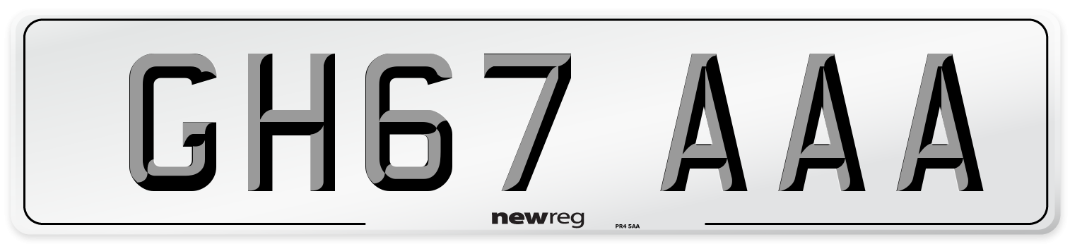 GH67 AAA Number Plate from New Reg